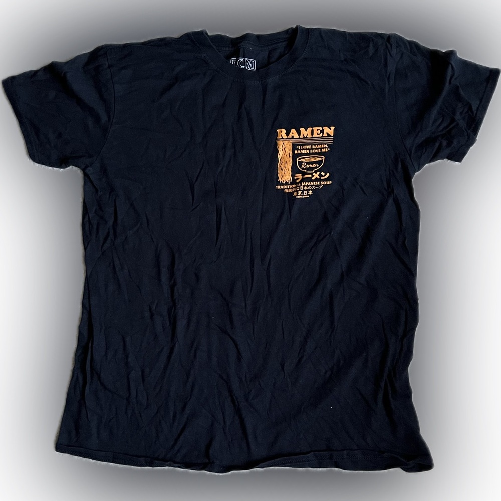 Ramen Graphic Black T-Shirt LIKE NEW
